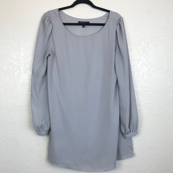 Sold///Lulus Grey Long Sleeve Dress Women’s - Picture 3 of 7